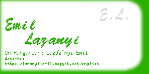 emil lazanyi business card